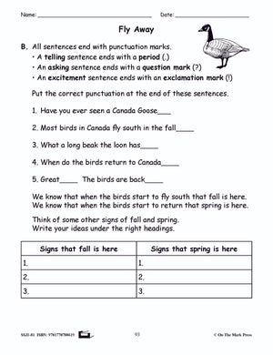 Fly Away Grammar E-Lesson Plan Grade 1