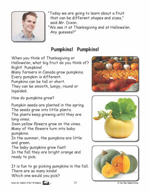 Pumpkins! Pumpkins! Reading E-Lesson Plan Grade 2