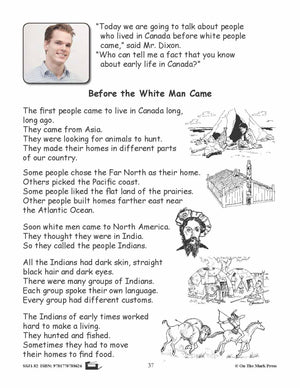 Before the Whiteman Came Reading Activity Grade 2