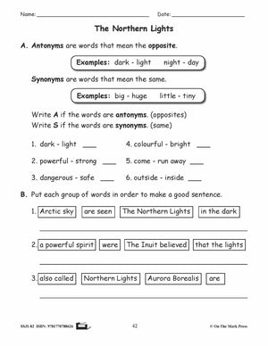 The Northern Lights Reading Lesson Gr. 2 E-Lesson Plan