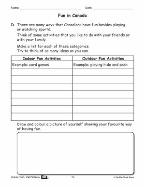 Fun in Canada Reading E-Lesson Plan Grade 2