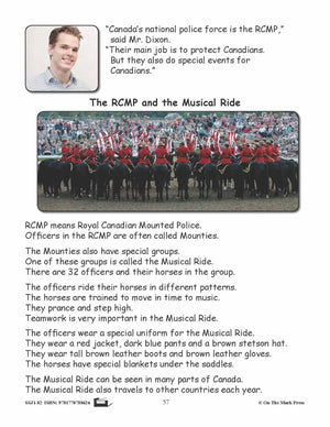 The RCMP & the Musical Ride Reading E-Lesson Plan Grade 2