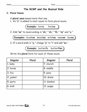 The RCMP & the Musical Ride Reading E-Lesson Plan Grade 2