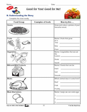 Good for You! Good for Me! Reading Lesson E-Lesson Plan Grade 3