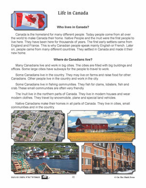 Life in Canada Reading E-Lesson Plan Grade 3