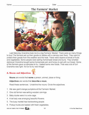 The Farmers' Market Writing & Grammar E-Lesson Plan Grade 3