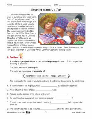 Keeping Warm Up Top Writing & Grammar E-Lesson Plan Grade 3