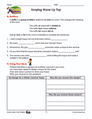 Keeping Warm Up Top Writing & Grammar E-Lesson Plan Grade 3