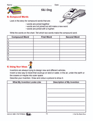 Ski-Dog Writing & Grammar E-Lesson Plan Grade 3