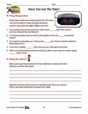 Have You Got The Time? Writing & Grammar E-Lesson Plan Grade 3