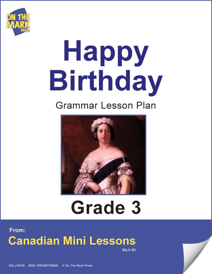 Happy Birthday! Writing & Grammar E-Lesson Plan Grade 3