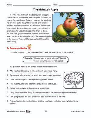 The McIntosh Apple Writing & Grammar E-Lesson  Plan Gr. 4 (quotations & abbreviations)