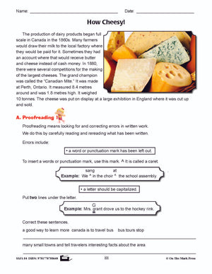 How Cheesy! Writing & Grammar E-Lesson Plan Grade 4