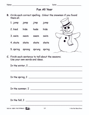 Fun All Year Spelling Lesson Gr. 1 E-Lesson Plan
