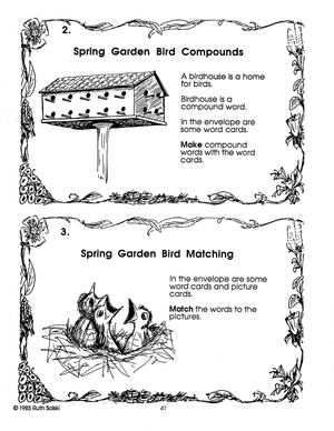 Spring in the Garden: Animals, Flowers, Insects, Birds activity centers. Gr 1-2