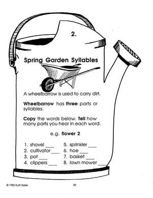 Spring in the Garden: Animals, Flowers, Insects, Birds activity centers. Gr 1-2