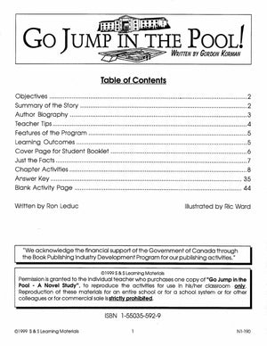 Go Jump in the Pool Lit Link/Novel Study Grades 4-6