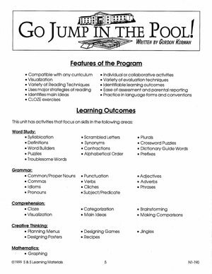 Go Jump in the Pool Lit Link/Novel Study Grades 4-6