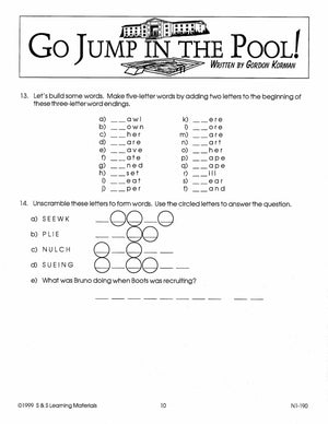 Go Jump in the Pool Lit Link/Novel Study Grades 4-6