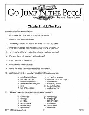 Go Jump in the Pool Lit Link/Novel Study Grades 4-6