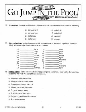 Go Jump in the Pool Lit Link/Novel Study Grades 4-6