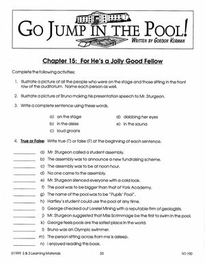 Go Jump in the Pool Lit Link/Novel Study Grades 4-6