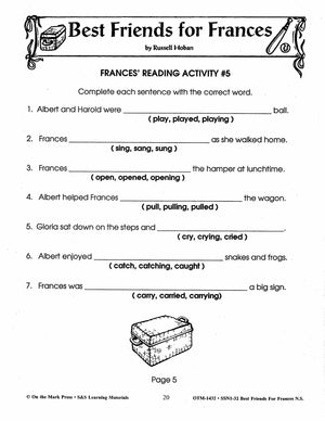 Best Friends For Frances Lit Link/Novel Study Grades 1-3