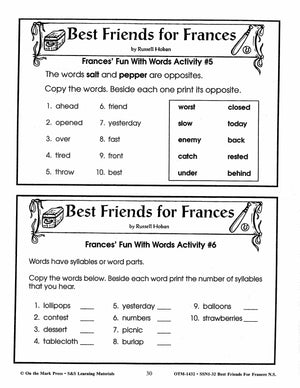Best Friends For Frances Lit Link/Novel Study Grades 1-3