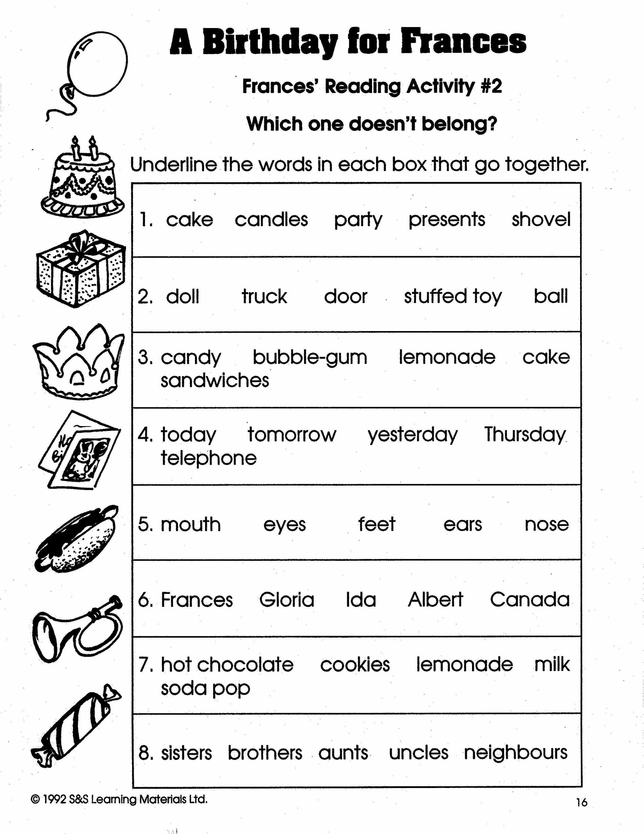 Birthday for Frances Lit Link/Novel Study Grades 1-3