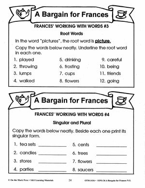 A Bargain for Frances Lit Link/Novel Study Grades 1-3