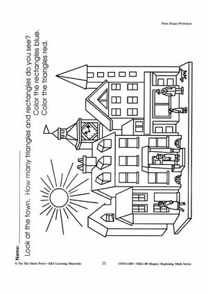 Plane & Solid Worksheets & Center Activities Grades 1-3