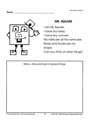 Plane & Solid Worksheets & Center Activities Grades 1-3