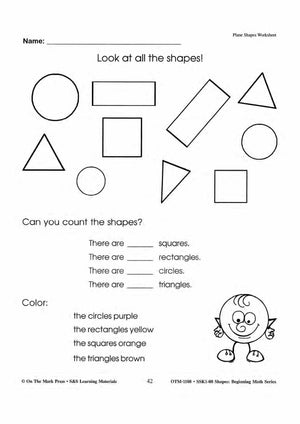 Plane & Solid Worksheets & Center Activities Grades 1-3