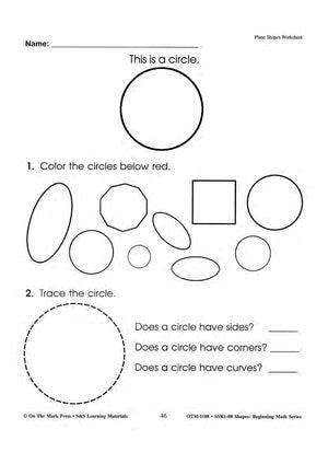 Plane & Solid Worksheets & Center Activities Grades 1-3