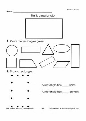 Plane & Solid Worksheets & Center Activities Grades 1-3