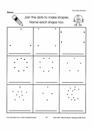 Plane & Solid Worksheets & Center Activities Grades 1-3