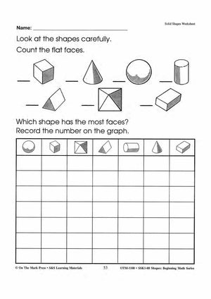 Plane & Solid Worksheets & Center Activities Grades 1-3