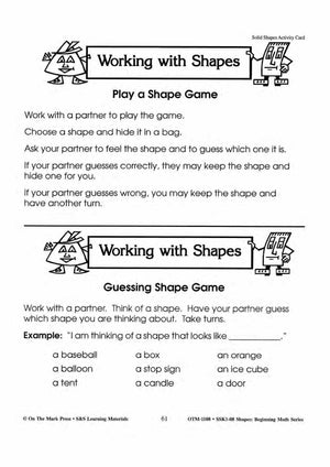 Plane & Solid Worksheets & Center Activities Grades 1-3