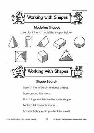 Plane & Solid Worksheets & Center Activities Grades 1-3