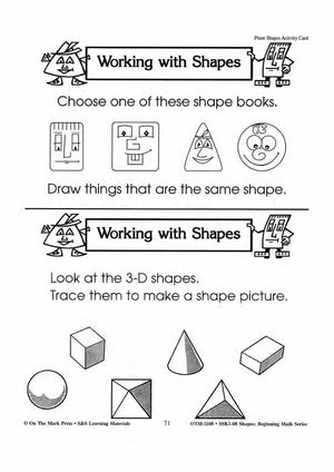 Plane & Solid Worksheets & Center Activities Grades 1-3