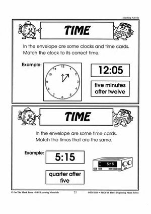 Time Matching Activities Grades 1-3