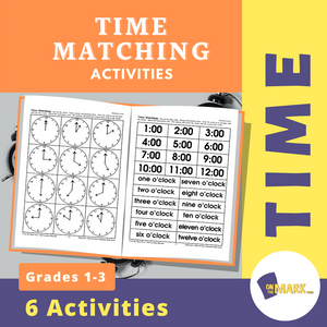 Time Matching Activities Grades 1-3