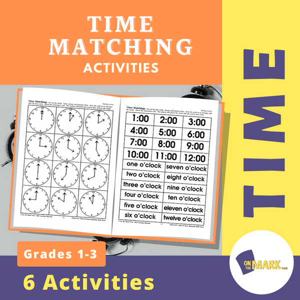 Learning Puzzles Time Matching Time Matching Activities Grades 1-3