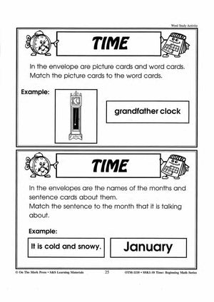 Time Word Study Activities Grades 1-3