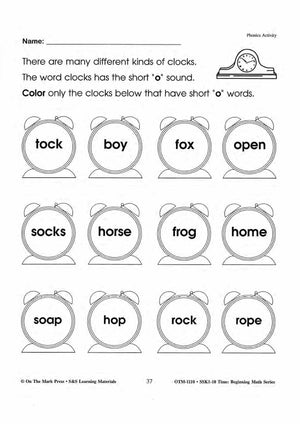 Time Phonics Activities Grades 1-3