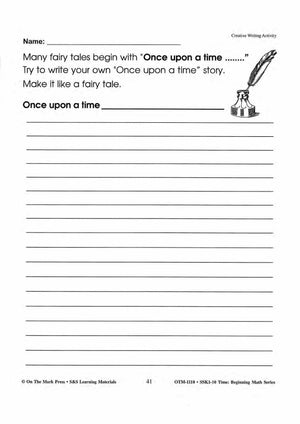 Time Creative Writing Activities Grades 1-3