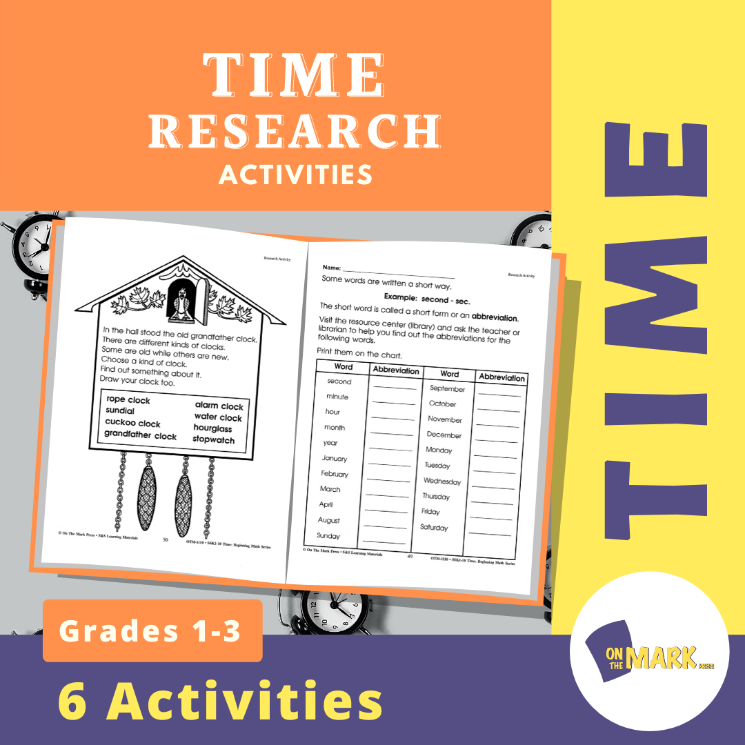 Time Research Activities Grades 1-3