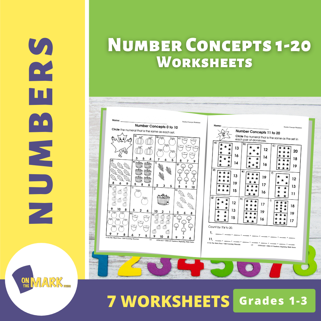 Number Concepts 1-20 Worksheets