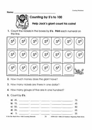 Counting by 2's, 5's  & 10's Grades 1-3
