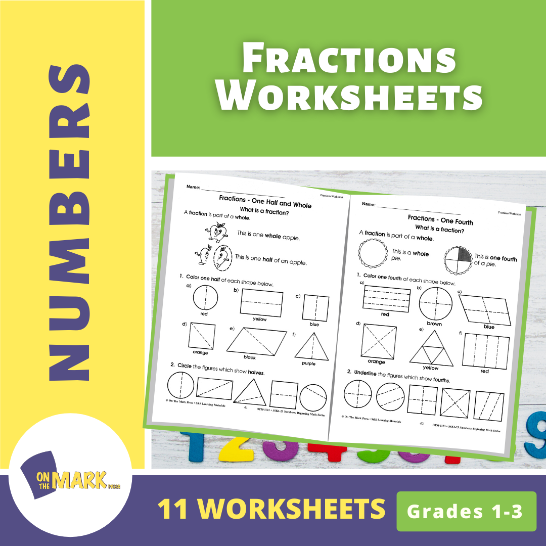 Fractions Worksheets Grades 1-3